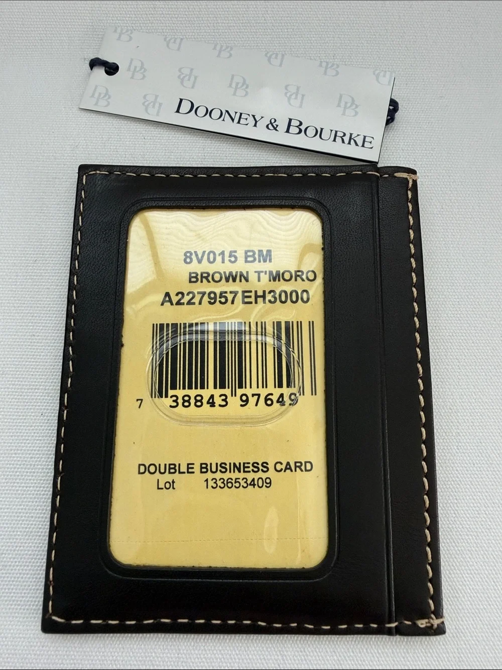 NWT - Dooney & Bourke Brown Leather Slim Card Holder